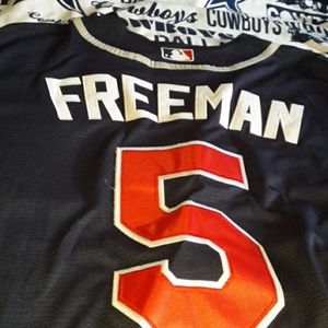 Freedie Freeman Atlanta Braves Jersey Navy Blue